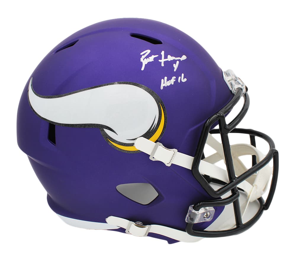 Brett Favre Signed Minnesota Vikings Speed Full Size NFL Helmet Brett Favre Helmet brett-favre-minnesota-vikings-speed-full, Minnesota Vikings, supplier stock photo