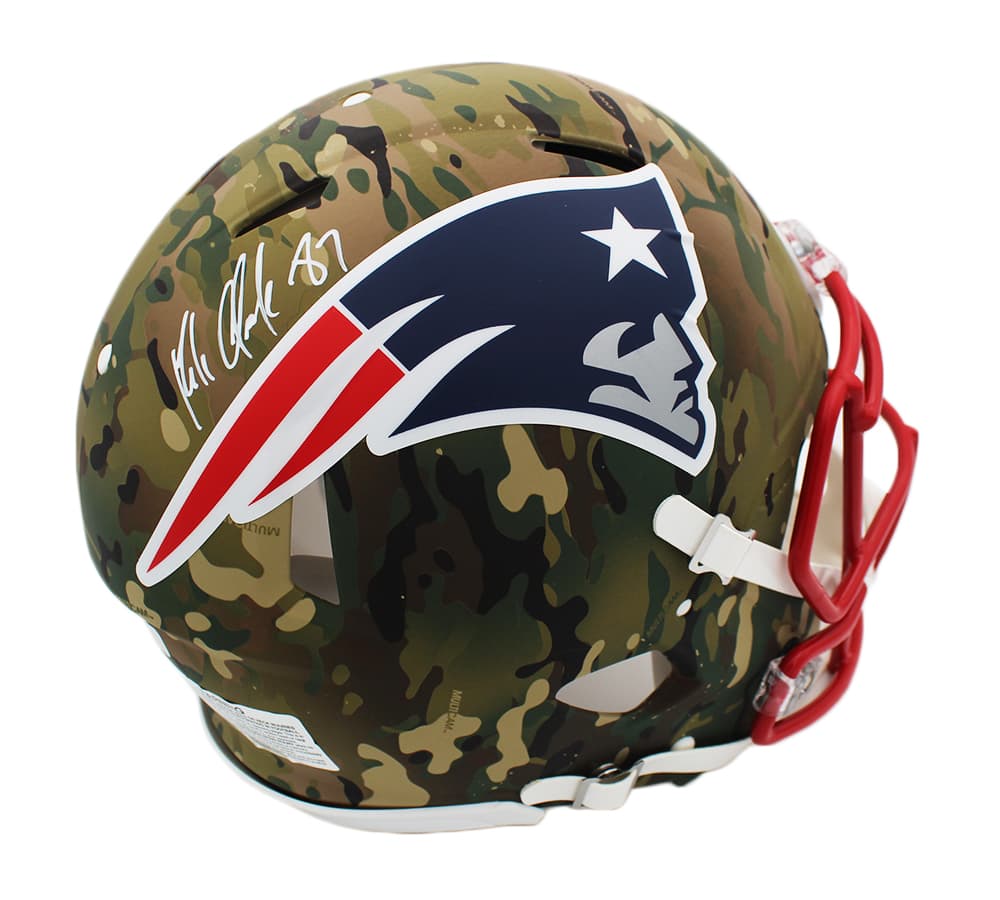 Rob Gronkowski Signed New England Patriots Speed Authentic Camo NFL Helmet Rob Gronkowski Helmet rob-gronkowski-england-patriots-speed-camo, New England Patriots, supplier stock photo