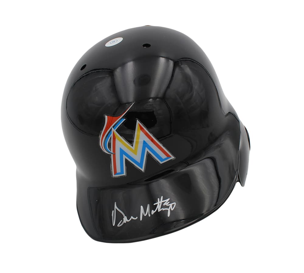 Don Mattingly Signed Miami Marlins Rawlings Current MLB Helmet Don Mattingly Helmet don-mattingly-miami-marlins-rawlings-current, view 3, supplier stock photo