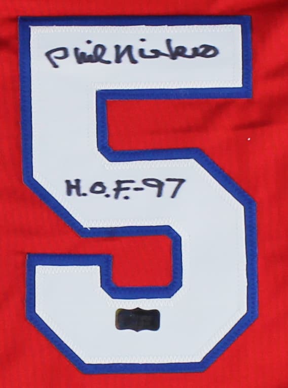 Phil Niekro Signed Atlanta Custom Red Jersey with “HOF 97” Inscription Phil Niekro Jersey phil-niekro-atlanta-red-hof-97, view 2, supplier stock photo
