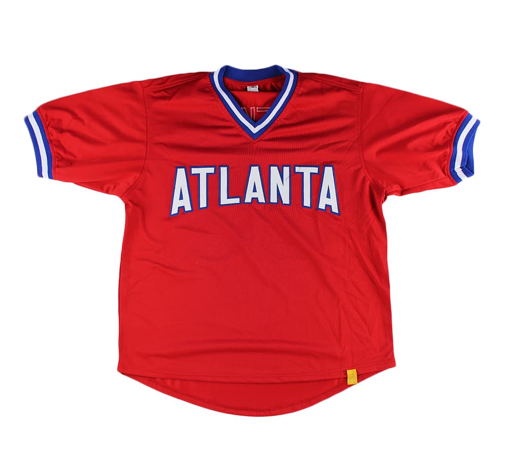 Phil Niekro Signed Atlanta Custom Red Jersey with “Knucksie” Inscription Phil Niekro Jersey phil-niekro-atlanta-red-knucksie-inscription, view 3, supplier stock photo