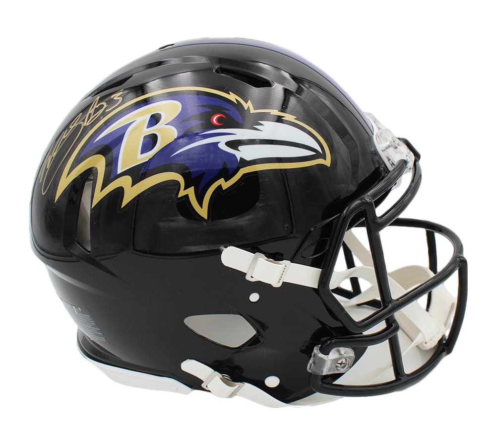 Willis McGahee Signed Baltimore Ravens Speed Authentic NFL Helmet Willis McGahee Helmet willis-mcgahee-baltimore-ravens-speed-nfl, view 2, supplier stock photo