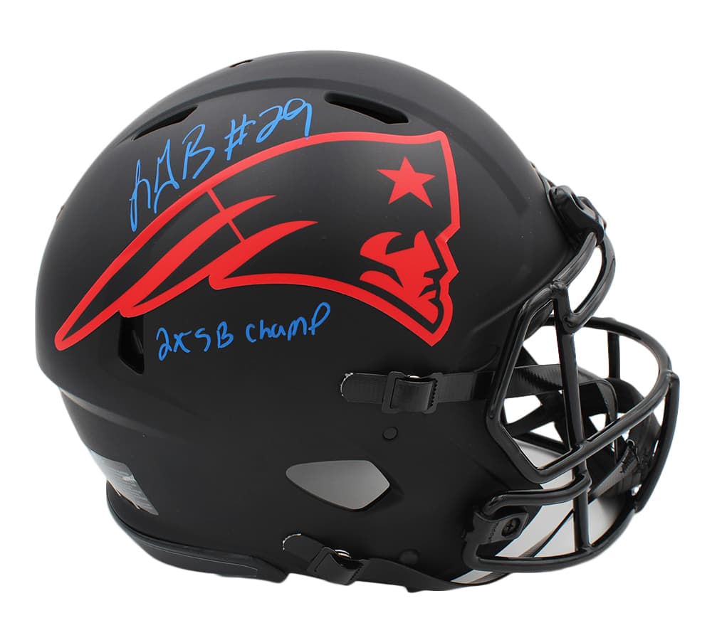 LeGarrette Blount Signed New England Patriots Speed Authentic Eclipse NFL Helmet with “2x SB Champ” Inscription LeGarrette Blount Helmet legarrette-blount-england-patriots-speed, New England Patriots, supplier stock photo