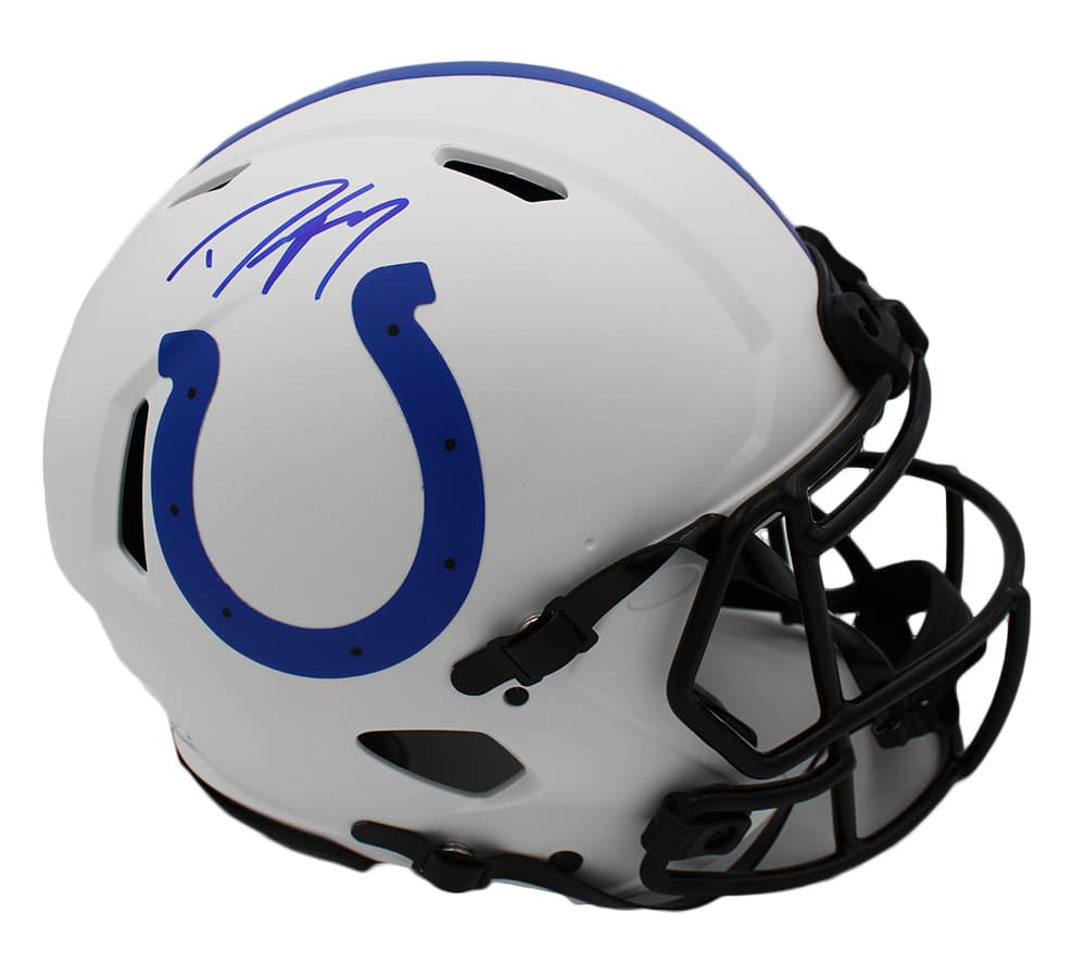 Dwight Freeney Signed Indianapolis Colts Speed Authentic Lunar NFL Helmet Dwight Freeney Helmet dwight-freeney-indianapolis-colts-speed-lunar, supplier stock photo