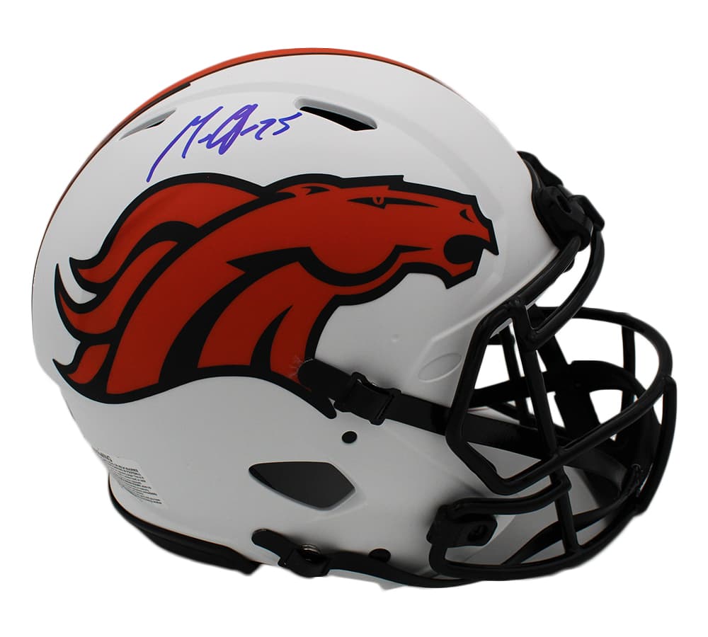 Melvin Gordon Signed Denver Broncos Speed Authentic Lunar NFL Helmet Melvin Gordon Helmet melvin-gordon-denver-broncos-speed-lunar, Denver Broncos, supplier stock photo