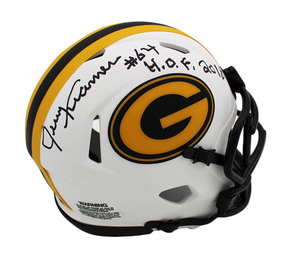 Jerry Kramer Signed Green Bay Packers Speed Lunar NFL Mini Helmet with “HOF 2018” Inscription Jerry Kramer Helmet jerry-kramer-green-bay-packers-speed, Green Bay Packers, supplier stock photo