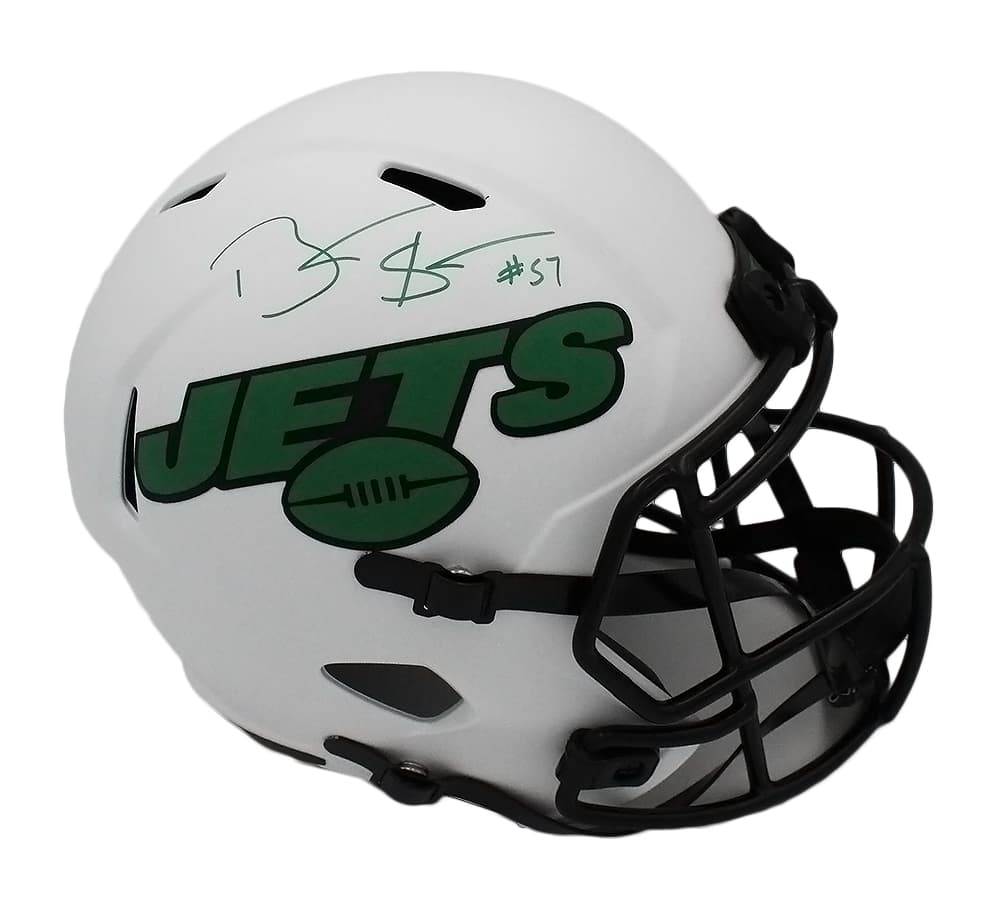 Bart Scott Signed New York Jets Speed Full Size Lunar NFL Helmet Bart Scott Helmet bart-scott-york-jets-speed-full, supplier stock photo