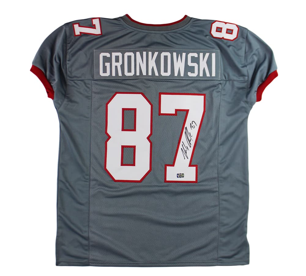 Rob Gronkowski Signed Tampa Bay Custom Gray Jersey Rob Gronkowski Jersey rob-gronkowski-tampa-bay-gray, supplier stock photo