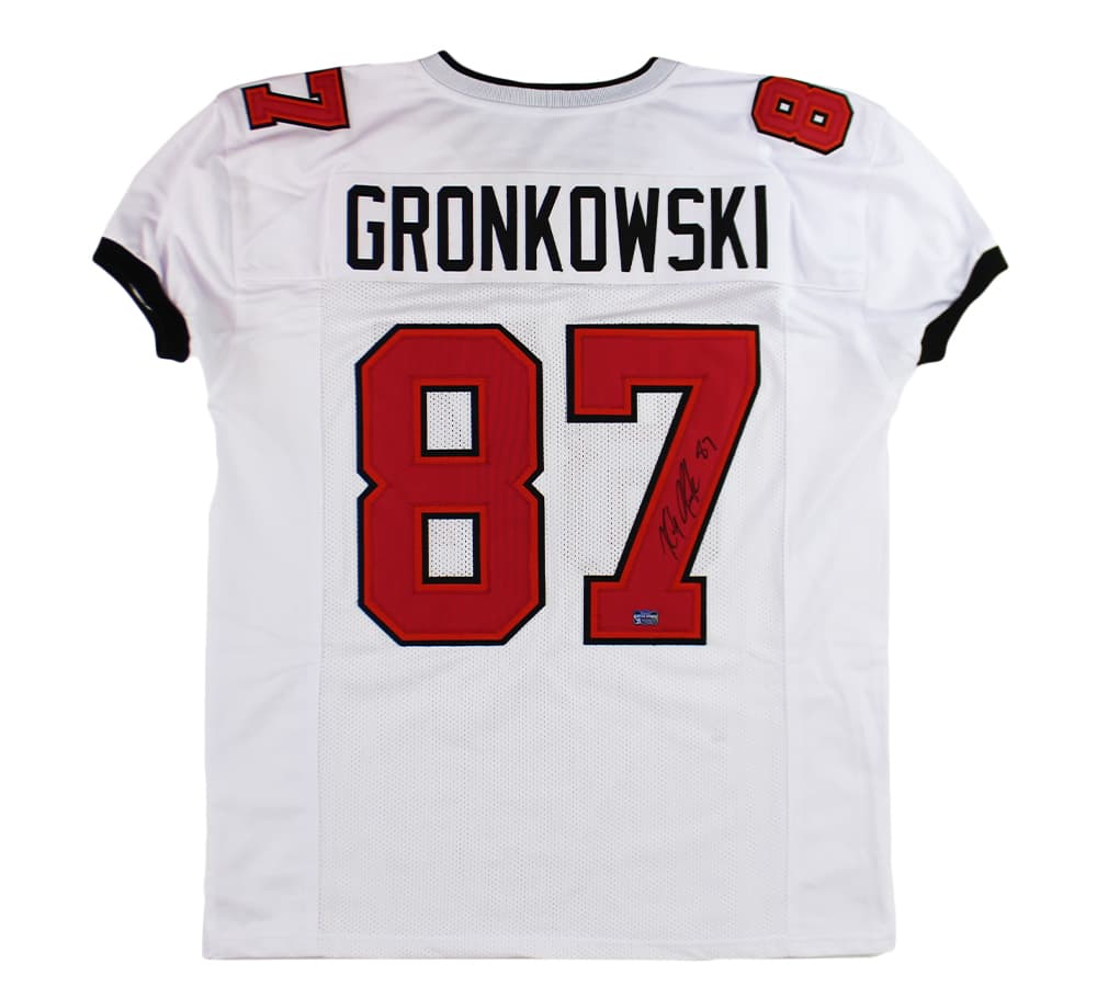 Rob Gronkowski Signed Tampa Bay Custom White Jersey Rob Gronkowski Jersey rob-gronkowski-tampa-bay-white, supplier stock photo