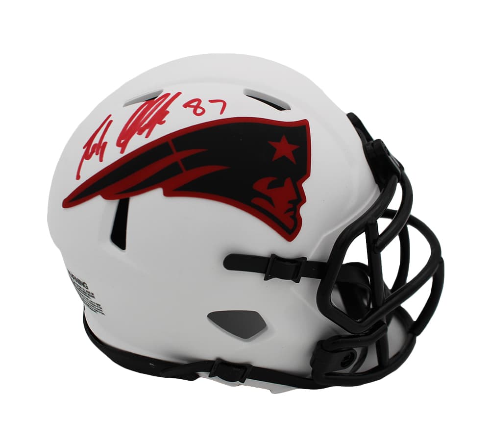Rob Gronkowski Signed New England Patriots Speed Lunar NFL Mini Helmet Rob Gronkowski Helmet rob-gronkowski-england-patriots-speed-lunar, New England Patriots, supplier stock photo