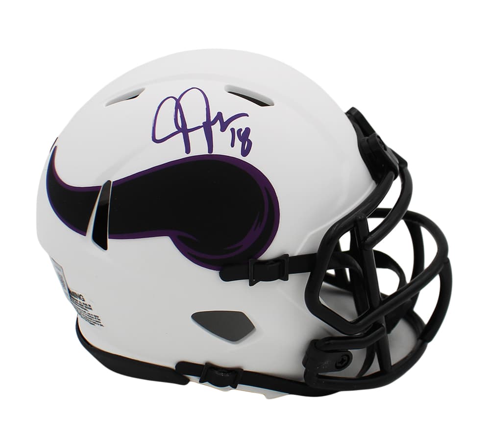 Justin Jefferson Signed Minnesota Vikings Speed Lunar NFL Mini Helmet Justin Jefferson Helmet justin-jefferson-minnesota-vikings-speed-lunar, Minnesota Vikings, supplier stock photo