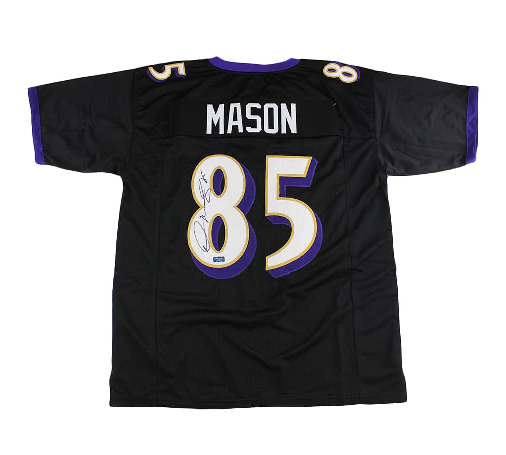 Derrick Mason Signed Baltimore Custom Black Jersey Derrick Mason Jersey derrick-mason-baltimore-black, supplier stock photo