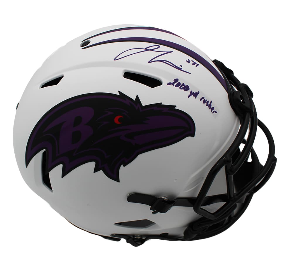 Jamal Lewis Signed Baltimore Ravens Speed Authentic Lunar NFL Helmet with “2000 Yd Rusher” Inscription Jamal Lewis Helmet jamal-lewis-baltimore-ravens-speed-lunar, supplier stock photo