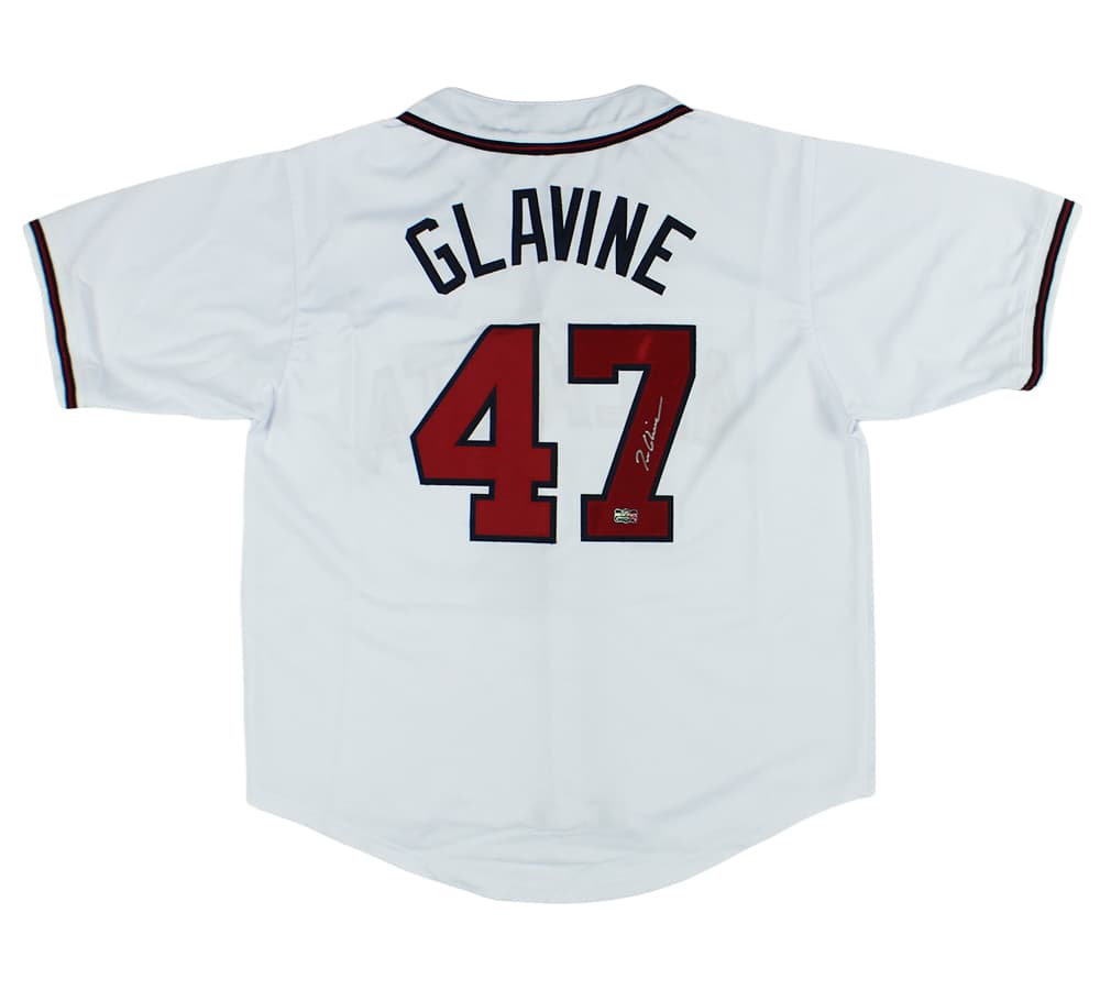 Tom Glavine Signed Atlanta Custom White Jersey Tom Glavine Jersey tom-glavine-atlanta-white, supplier stock photo
