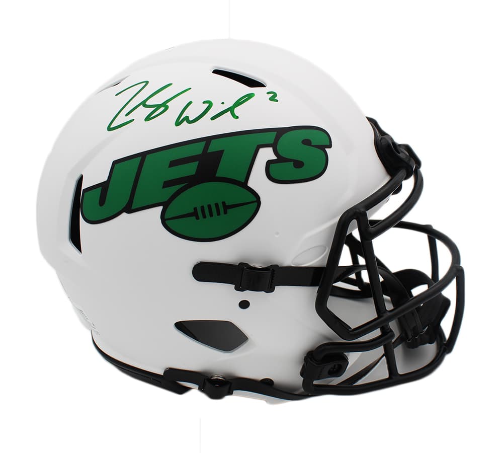 Zach Wilson Signed New York Jets Speed Authentic Lunar NFL Helmet Zach Wilson Helmet zach-wilson-york-jets-speed-lunar, supplier stock photo