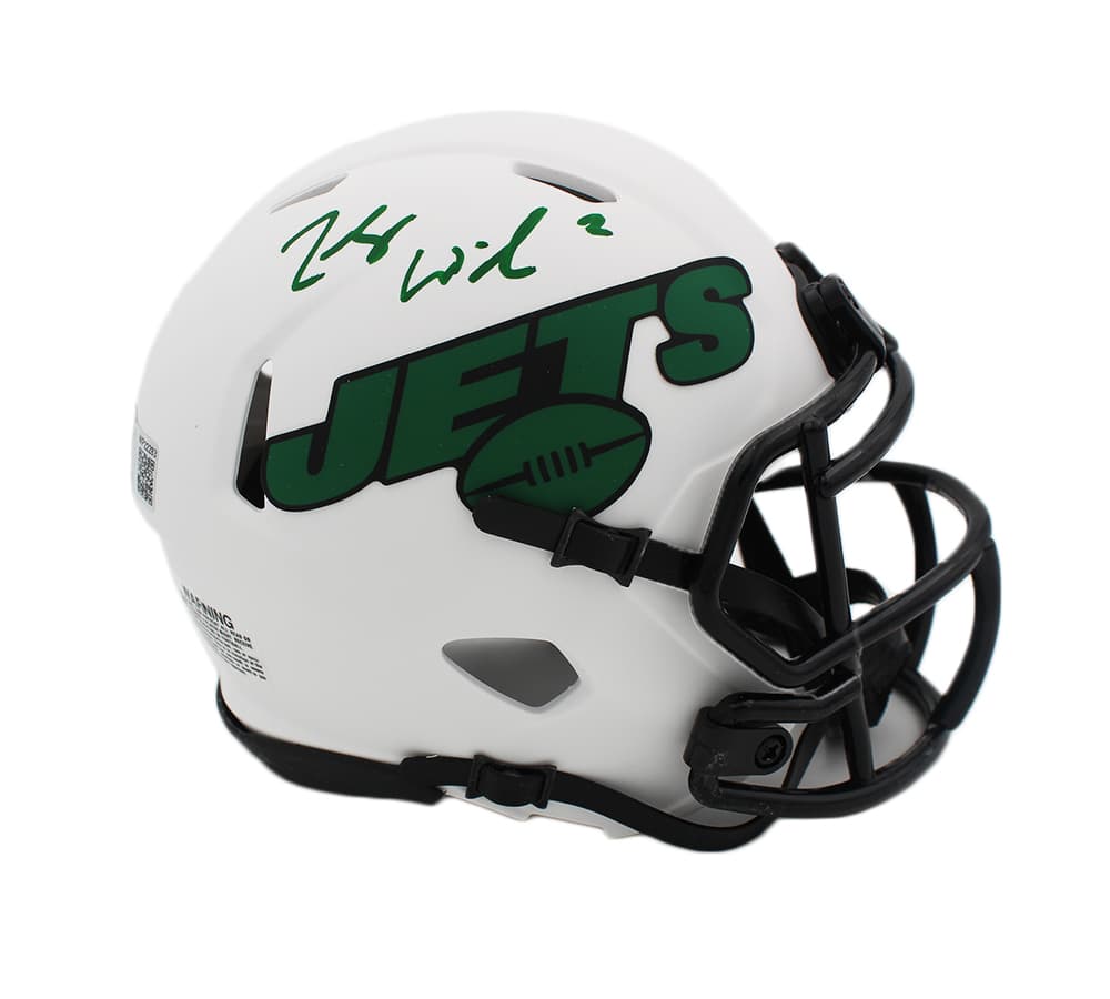Zach Wilson Signed New York Jets Speed Lunar NFL Mini Helmet Zach Wilson Helmet zach-wilson-york-jets-speed-lunar, supplier stock photo