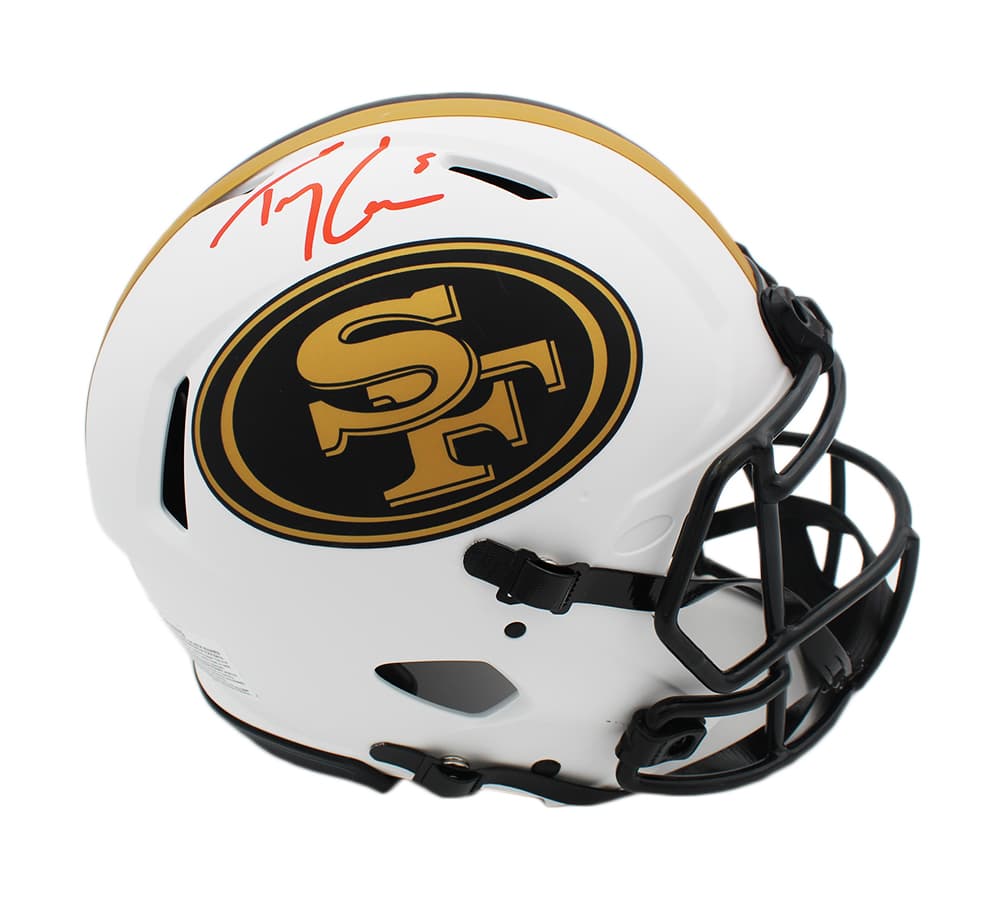 Trey Lance Signed San Francisco 49ers Speed Authentic Lunar NFL Helmet Trey Lance Helmet trey-lance-san-francisco-49ers-speed, San Francisco 49ers, supplier stock photo