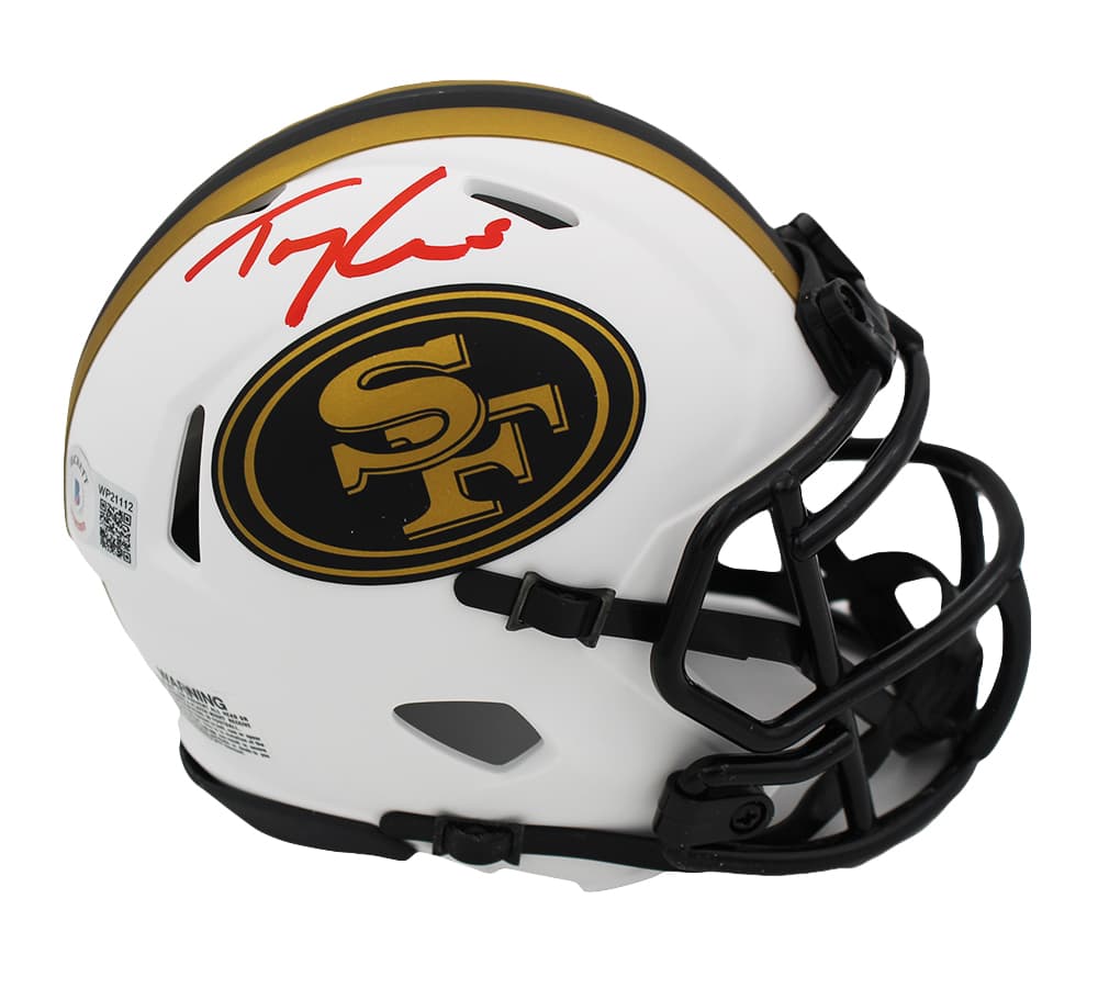 Trey Lance Signed San Francisco 49ers Speed Lunar NFL Mini Helmet Trey Lance Helmet trey-lance-san-francisco-49ers-speed, San Francisco 49ers, supplier stock photo