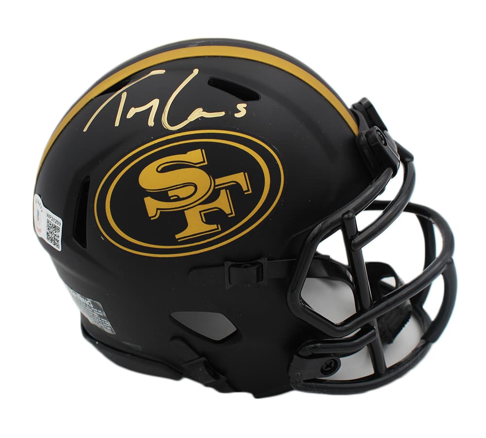 Trey Lance Signed San Francisco 49ers Speed Eclipse NFL Mini Helmet Trey Lance Helmet trey-lance-san-francisco-49ers-speed, San Francisco 49ers, supplier stock photo