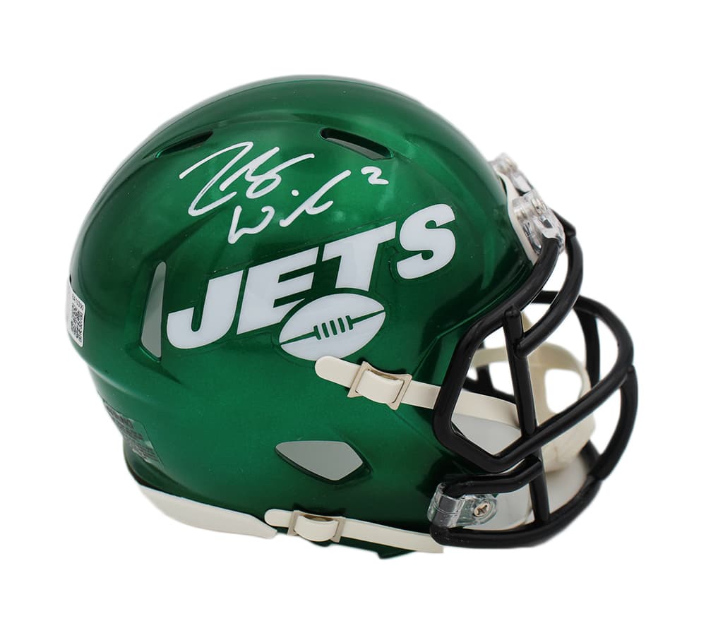 Zach Wilson Signed New York Jets Speed NFL Mini Helmet Zach Wilson Helmet zach-wilson-york-jets-speed-nfl, supplier stock photo