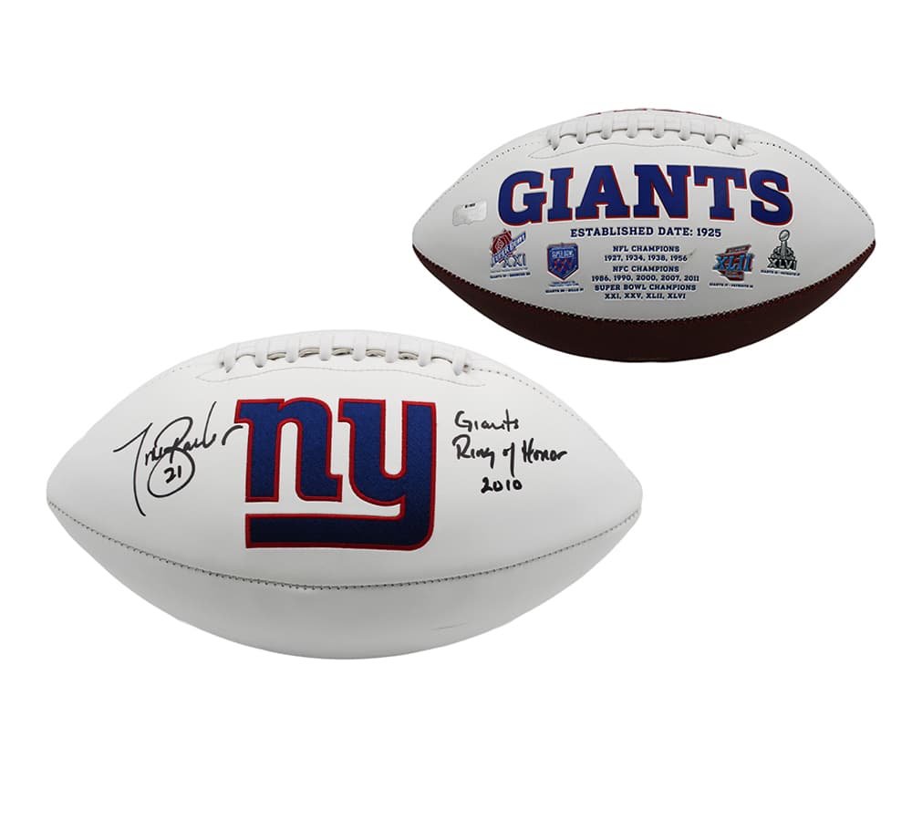 Tiki Barber Signed New York Giants Embroidered White NFL Football With “Giants Ring Of Honor” Inscription Tiki Barber Ball tiki-barber-york-giants-embroidered-white, New York Giants, supplier stock photo