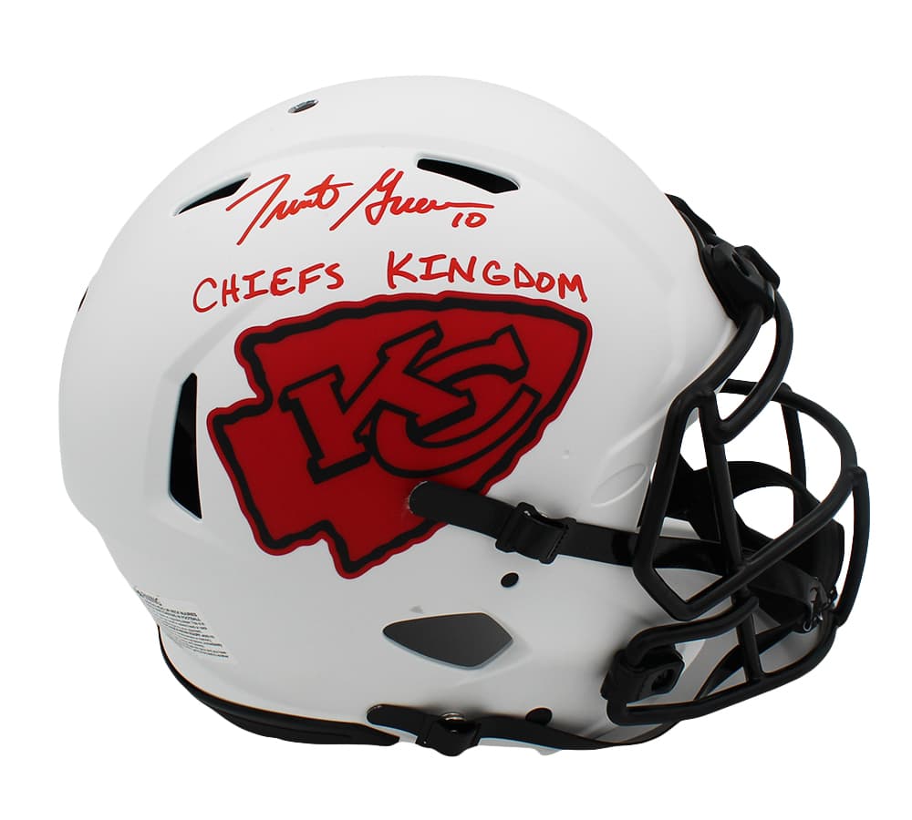 Trent Green Signed Kansas City Chiefs Speed Authentic Lunar NFL Helmet With “Chiefs Kingdom” Inscription Trent Green Helmet trent-green-kansas-city-chiefs-speed, Kansas City Chiefs, supplier stock photo