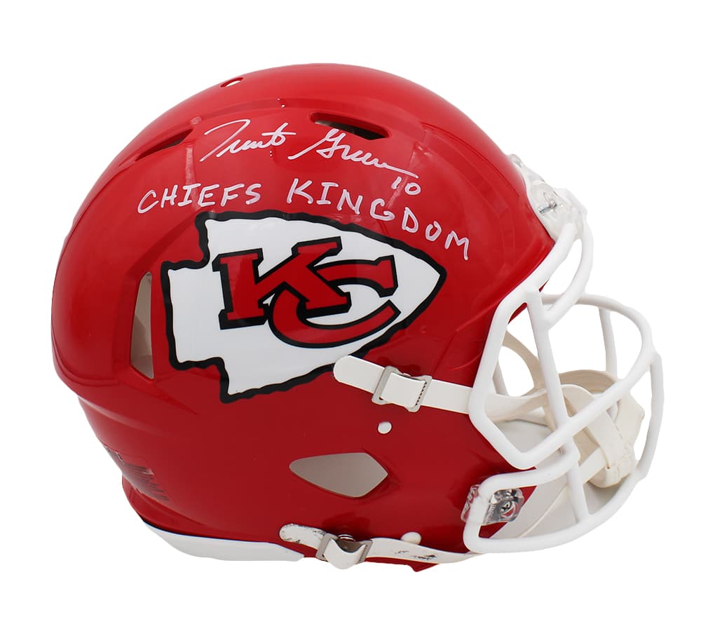 Trent Green Signed Kansas City Chiefs Speed Authentic NFL Helmet With “Chiefs Kingdom” Trent Green Helmet trent-green-kansas-city-chiefs-speed, Kansas City Chiefs, supplier stock photo