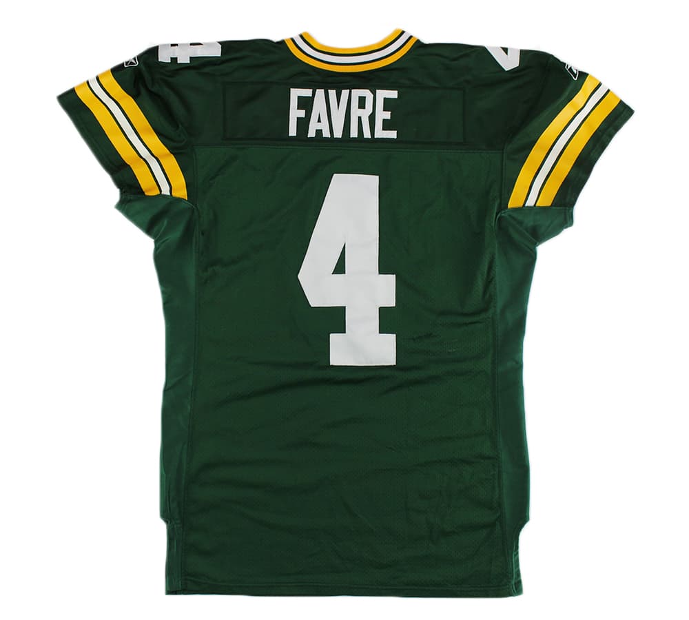 Brett Favre Unsigned Green Bay Packers Reebok Game Worn Green NFL Jersey Brett Favre Jersey brett-favre-unsigned-green-bay-packers, Green Bay Packers, supplier stock photo