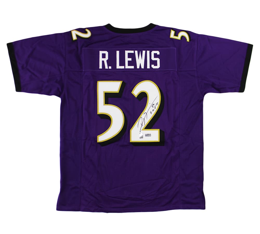 Ray Lewis Signed Baltimore Custom Purple Jersey with “HOF 18” Inscription Ray Lewis Jersey ray-lewis-baltimore-purple-hof-18, supplier stock photo