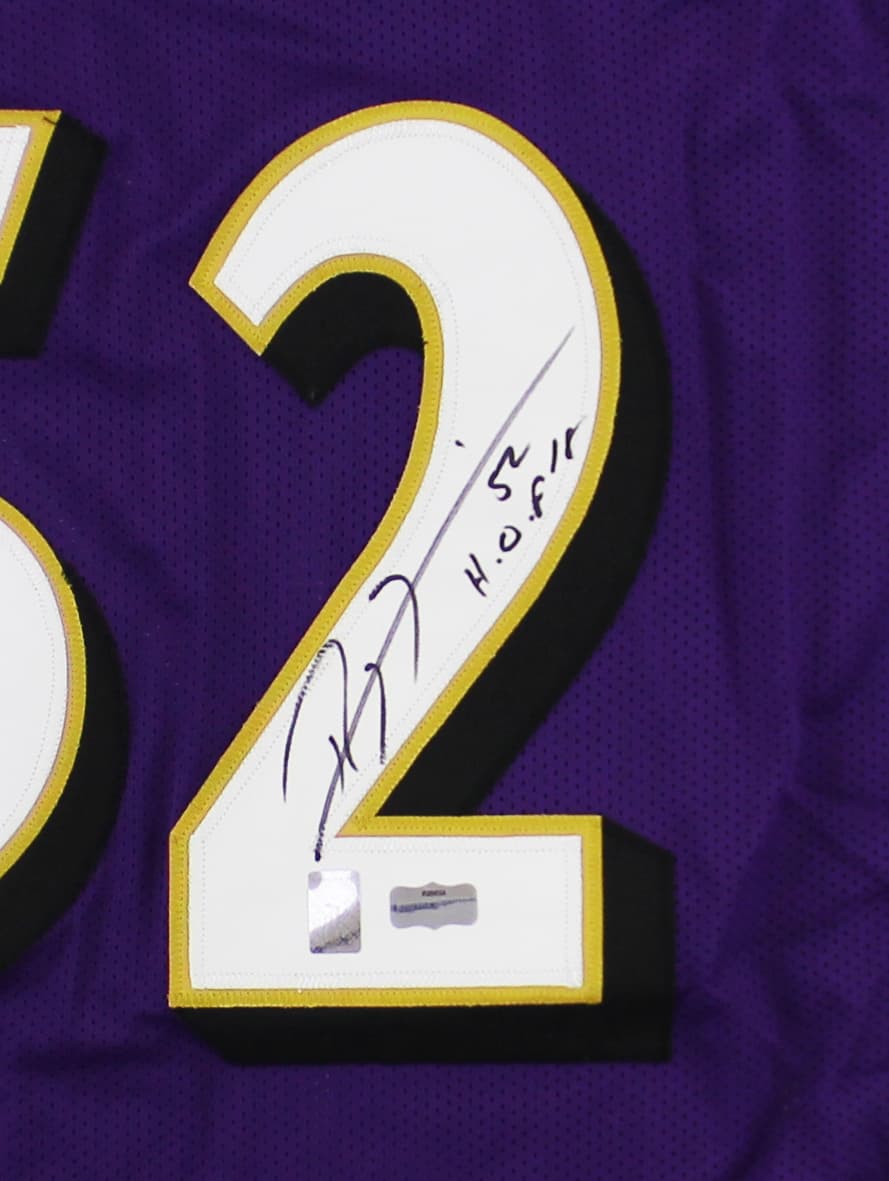 Ray Lewis Signed Baltimore Custom Purple Jersey with “HOF 18” Inscription Ray Lewis Jersey ray-lewis-baltimore-purple-hof-18, view 2, supplier stock photo