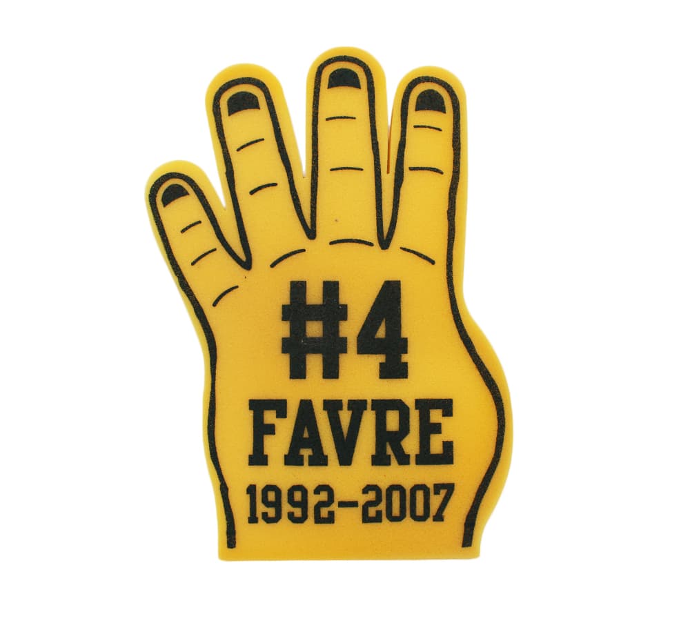 Brett Favre Green Bay Packers #4 Favre 1992-2007 Foam Hand Brett Favre Other brett-favre-green-bay-packers-4, Green Bay Packers, supplier stock photo