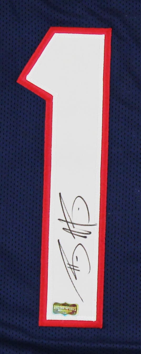 Braxton Miller Signed Houston Custom Blue Jersey Braxton Miller Jersey braxton-miller-houston-blue, view 2, supplier stock photo