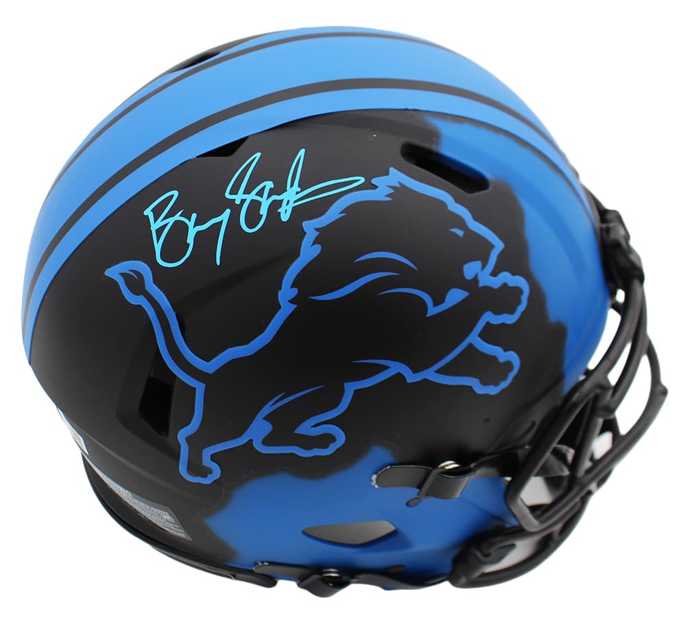 Barry Sanders Signed Detroit Lions Speed Authentic Eclipse Ripped NFL Helmet Barry Sanders Helmet barry-sanders-detroit-lions-speed-eclipse, supplier stock photo