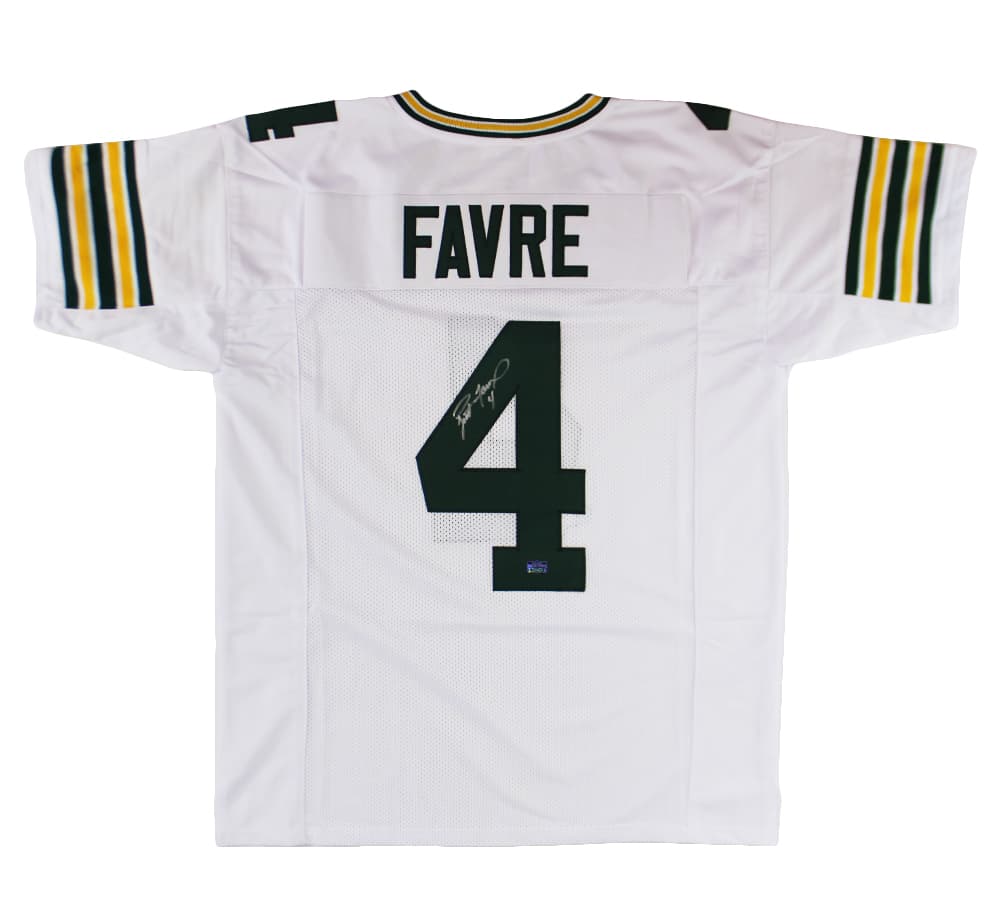 Brett Favre Signed Green Bay Custom White Jersey Brett Favre Jersey brett-favre-green-bay-white, Green Bay Packers, supplier stock photo