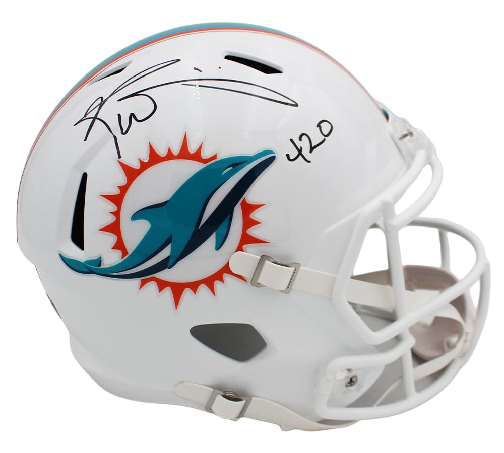 Ricky Williams Signed Miami Dolphins Speed Full Size NFL Helmet with “420” Inscription Ricky Williams Helmet ricky-williams-miami-dolphins-speed-full, Miami Dolphins, supplier stock photo