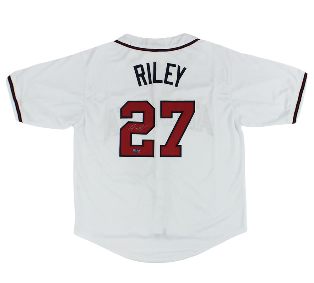 Austin Riley Signed Atlanta Custom White Jersey Austin Riley Jersey austin-riley-atlanta-white, supplier stock photo