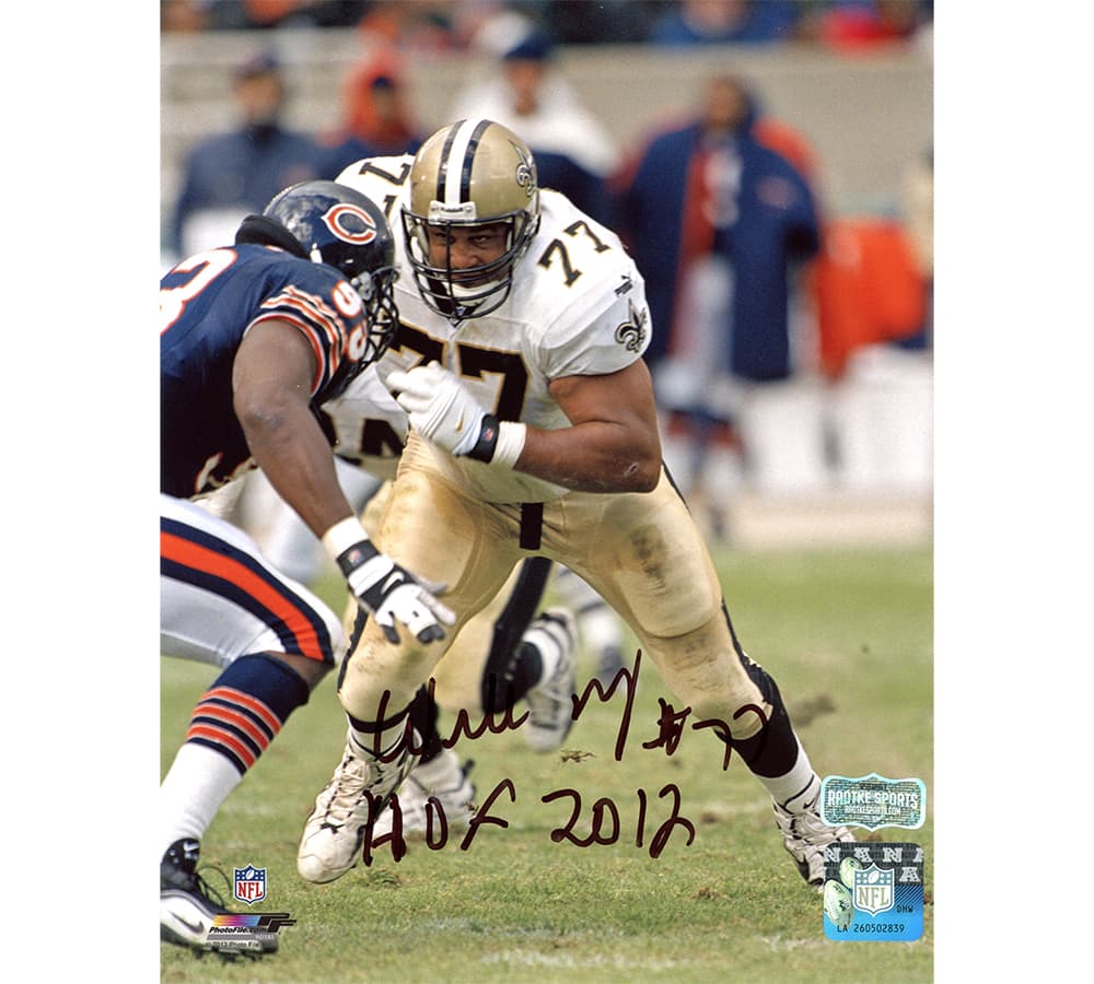 Willie Roaf Signed New Orleans Saints Unframed 8×10 NFL Photo with “HOF 2012” Inscription – vs Bears – Black Ink Photo 8x10-willie-roaf-orleans-saints-unframed-8, supplier stock photo