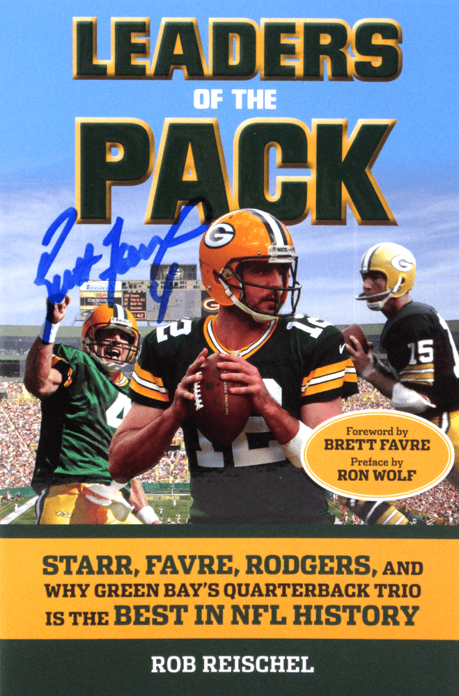 Brett Favre Signed Green Bay Packers Leaders of the Pack Paperback Book Brett Favre Other brett-favre-green-bay-packers-leaders, Green Bay Packers, supplier stock photo