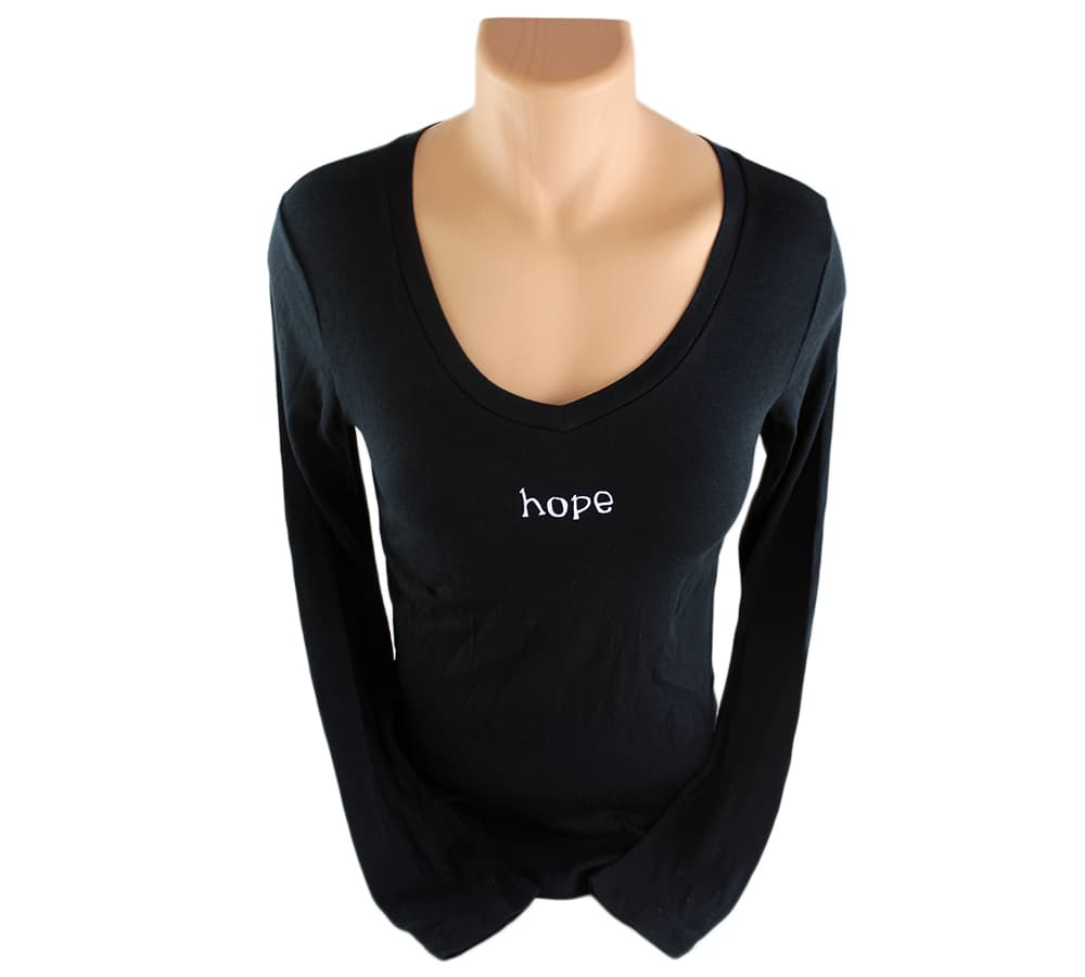 Official Favre 4 Hope Ladies Long Sleeve Small Black Shirt with “hope” Other favre-4-hope-ladies-long-sleeve, supplier stock photo