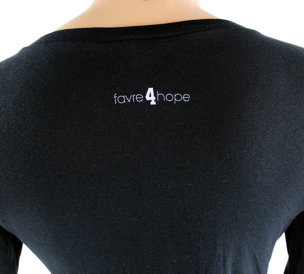 Official Favre 4 Hope Ladies Long Sleeve Small Black Shirt with “hope” Other favre-4-hope-ladies-long-sleeve, view 2, supplier stock photo