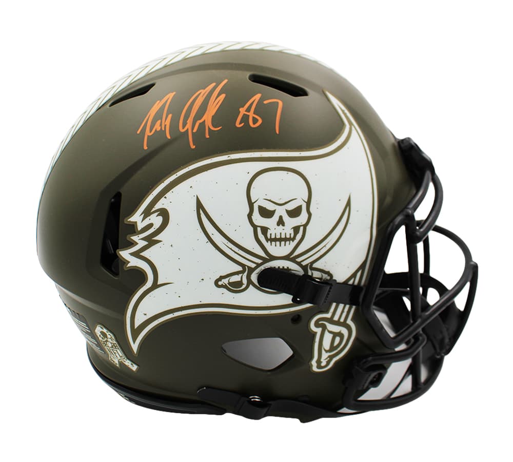 Rob Gronkowski Signed Tampa Bay Buccaneers Speed Authentic Salute To Service NFL Helmet Rob Gronkowski Helmet rob-gronkowski-tampa-bay-buccaneers-speed, supplier stock photo