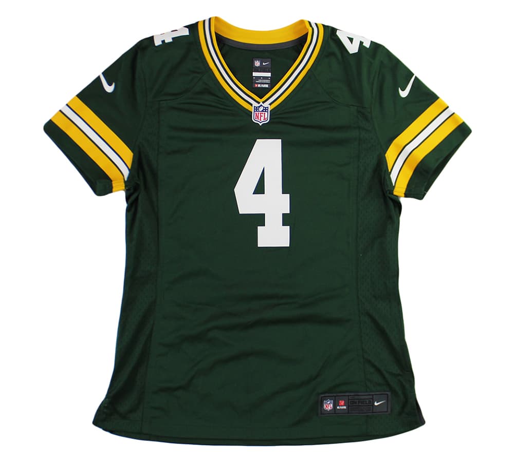 Brett Favre Green Bay Packers Nike Game Day Jersey – Ladies Small Brett Favre Jersey brett-favre-green-bay-packers-nike, Green Bay Packers, view 2, supplier stock photo
