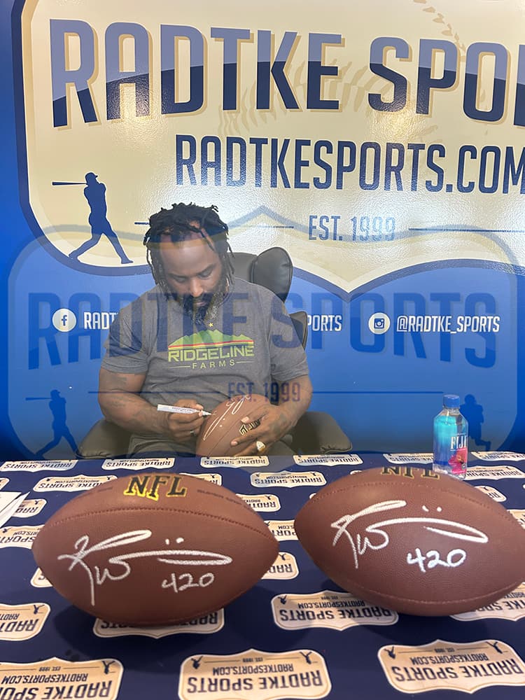 Ricky Williams Signed Miami Dolphins Super Grip Composite Leather NFL Football with “420” Inscription Ricky Williams Ball ricky-williams-miami-dolphins-super-grip, Miami Dolphins, supplier stock photo