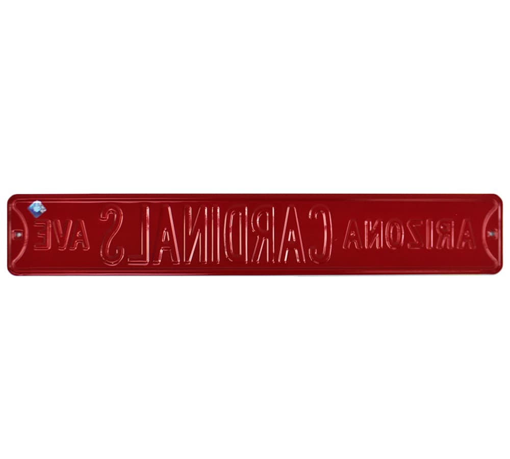 Arizona Cardinals Avenue Officially Licensed Authentic Steel 36×6 Red & Black NFL Street Sign Card 36x6-arizona-cardinals-avenue-officially, view 3, supplier stock photo