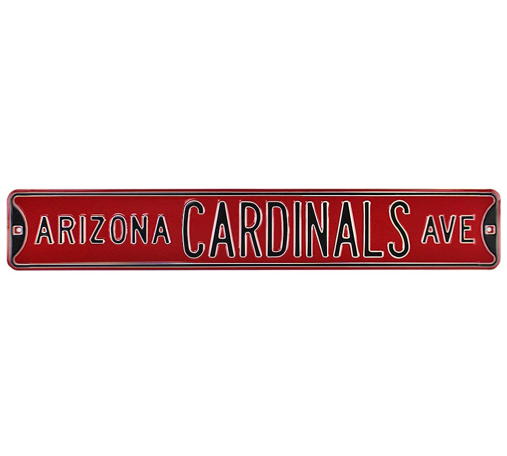 Arizona Cardinals Avenue Officially Licensed Authentic Steel 36×6 Red & Black NFL Street Sign Card 36x6-arizona-cardinals-avenue-officially, view 2, supplier stock photo