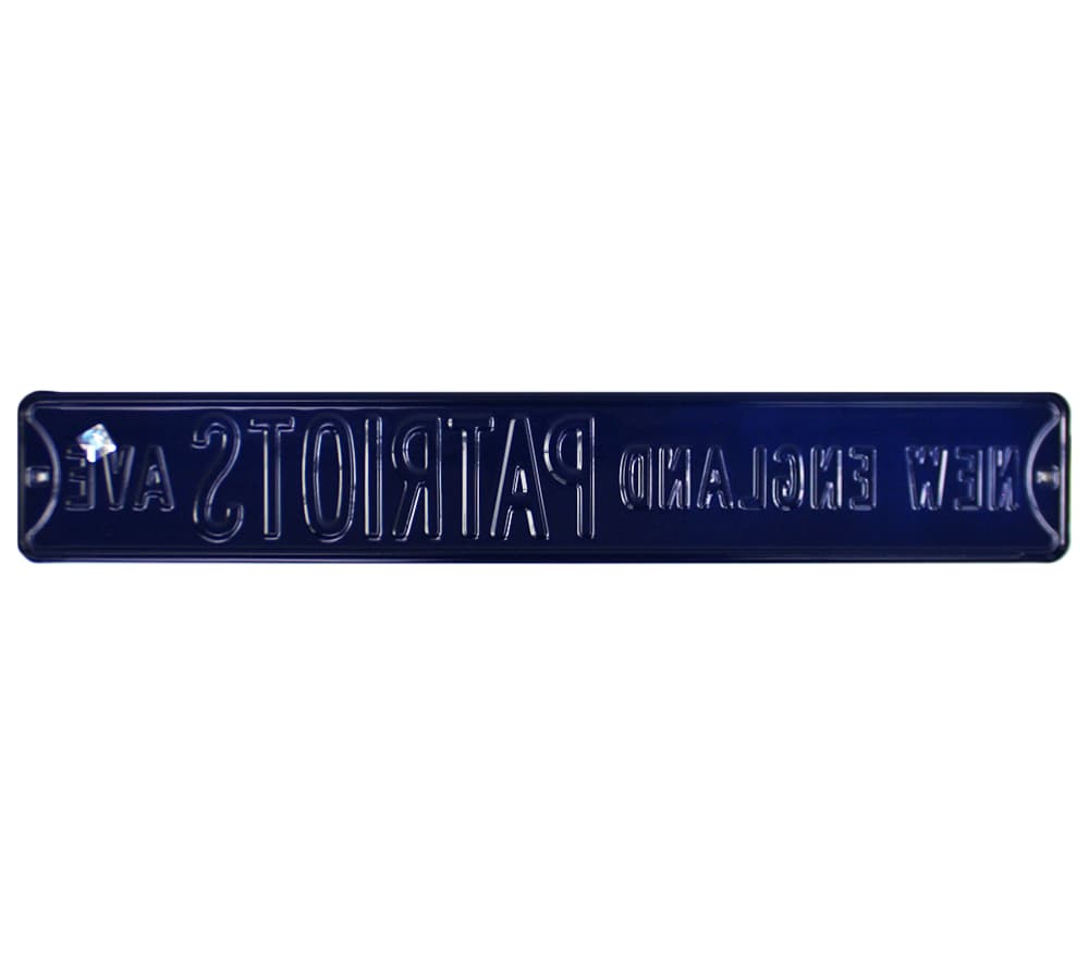 New England Patriots Avenue Officially Licensed Authentic Steel 36×6 Blue & Red NFL Street Sign Other 36x6-england-patriots-avenue-officially-licensed, New England Patriots, view 3, supplier stock photo