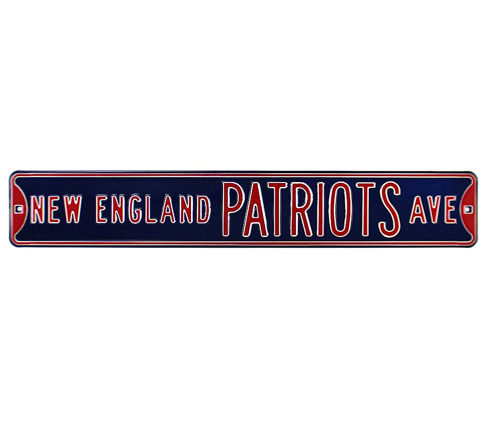 New England Patriots Avenue Officially Licensed Authentic Steel 36×6 Blue & Red NFL Street Sign Other 36x6-england-patriots-avenue-officially-licensed, New England Patriots, view 2, supplier stock photo