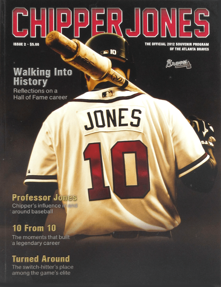 Atlanta Braves 2012 Chipper Jones Souvenir Baseball Program – Unsigned Chipper Jones Other atlanta-braves-2012-chipper-jones-souvenir, Atlanta Braves, supplier stock photo