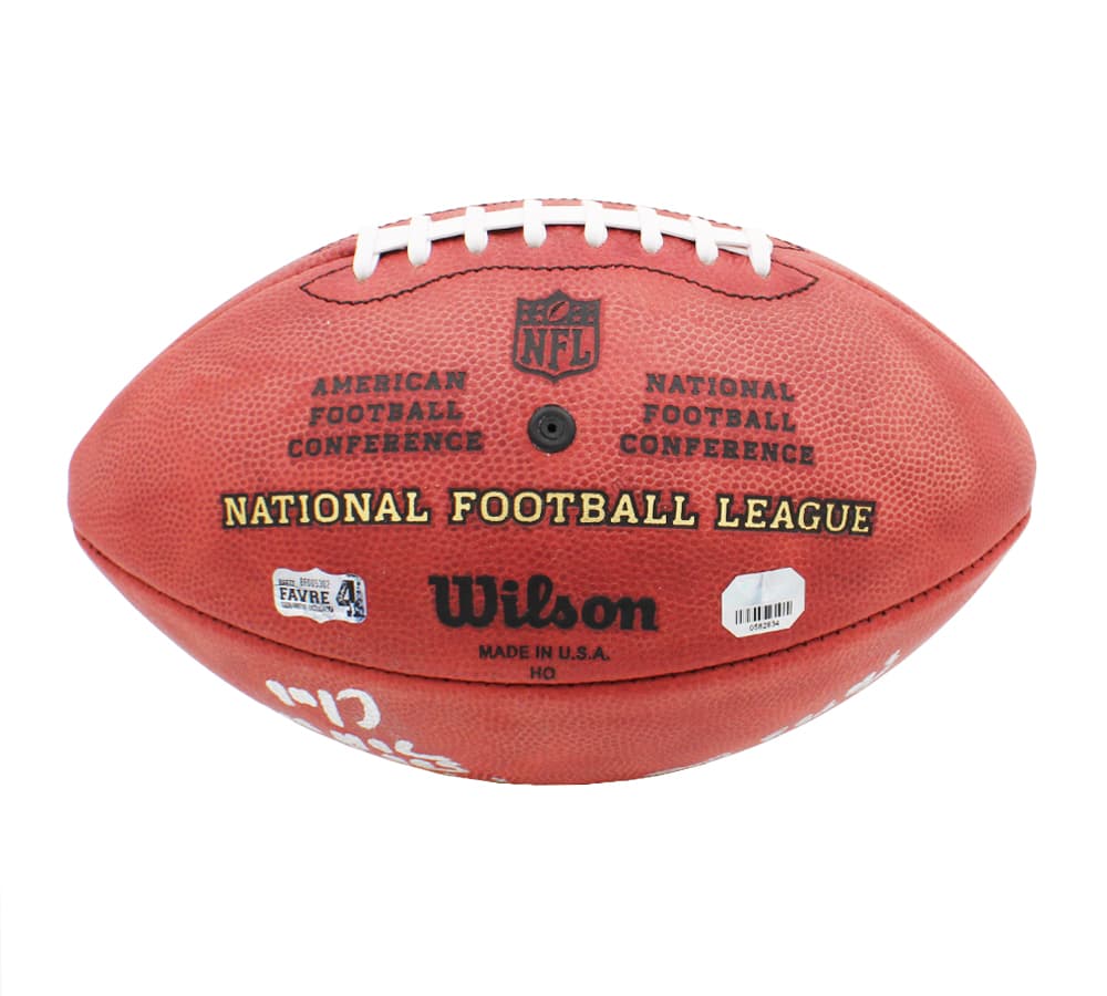 Brett Favre and Peyton Manning Signed Wilson Authentic 70K Yards and 500 TDs NFL Football with Yardage and TD Inscription LE of 150 Peyton Manning Ball brett-favre-peyton-manning-wilson-70k, view 5, supplier stock photo