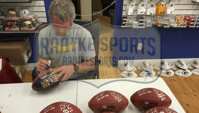 Brett Favre and Peyton Manning Signed Wilson Authentic 70K Yards and 500 TDs NFL Football with Yardage and TD Inscription LE of 150 Peyton Manning Ball brett-favre-peyton-manning-wilson-70k, view 6, supplier stock photo